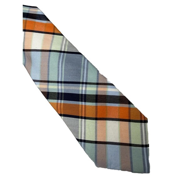 Tommy Hilfiger Other - Tommy Hilfiger Mens Neck Tie Plaids & Checks Orange Blue‎
